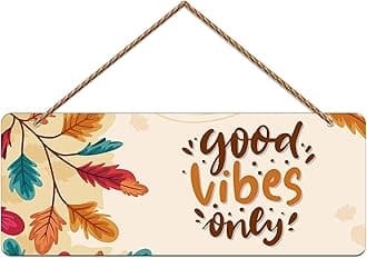 Artvibes Good Vibes Only Printed Wooden Wall Hanging For Living Room | Office | Quotes Decor Item | Wall Poster | Office Decoration Item | Wall Art Print | Inspirational quotes | Gift Items (WH_3907N)