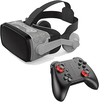 VR Headset, Azonee 3D VR Headset with Remote Controller,Virtual Reality VR 3D Glasses VR Set 3D Virtual Reality Goggles, Controller, Adjustable VR Glasses Support 4.7-6.0 Inches Smartphones