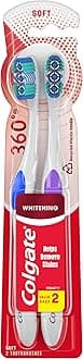 360° Optic ning Toothbrush, Soft, White, 2 Count