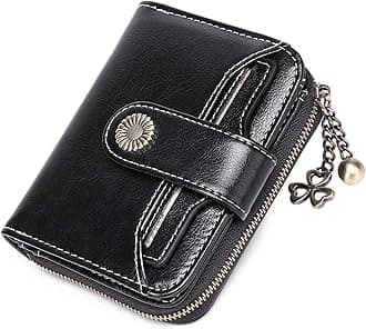 Purses for Women Genuine Leather Small Bifold Compact Womens Wallet with RFID Protection