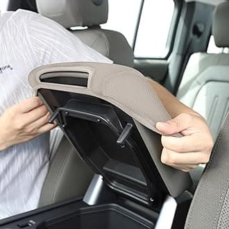 AOMSAZTO Console Cover for 2020 2021 2022 2023 2024 Land Rover Defender Armrest Automotive Interior Accessories Middle Leather Beige
