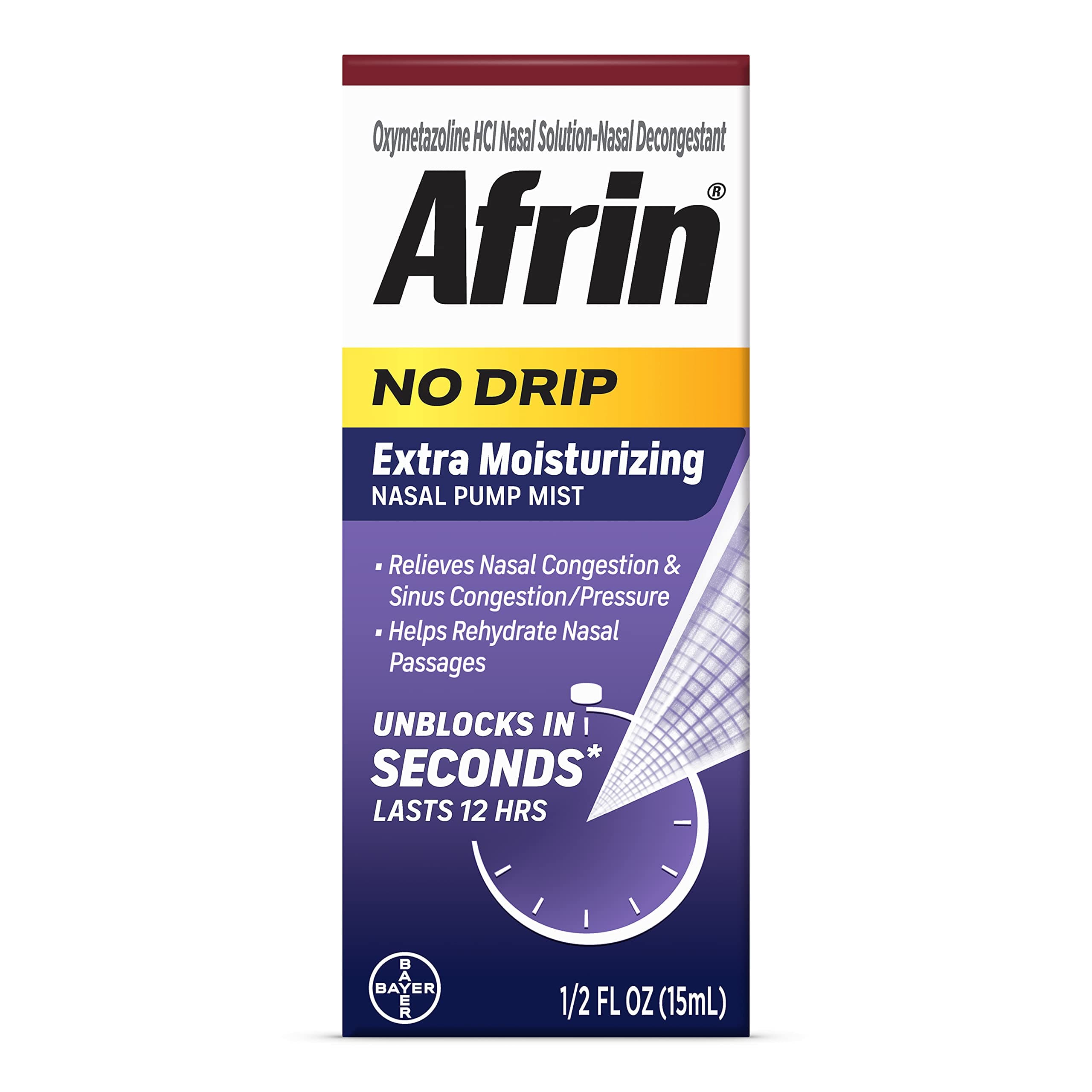 Afrin No Drip Extra Moisturizing Pump Mist 15 ml
