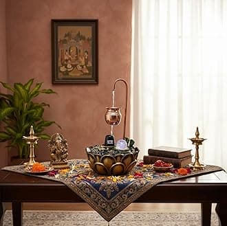 ALILA Shivling Shiva Waterfall Fountain with LED Lights | Lord Shiva Shiv Linga Decorative Water Fountain for Home Temple, Puja Mandir, Living Room Décor & Gifting | 18 Inches (45 cm)