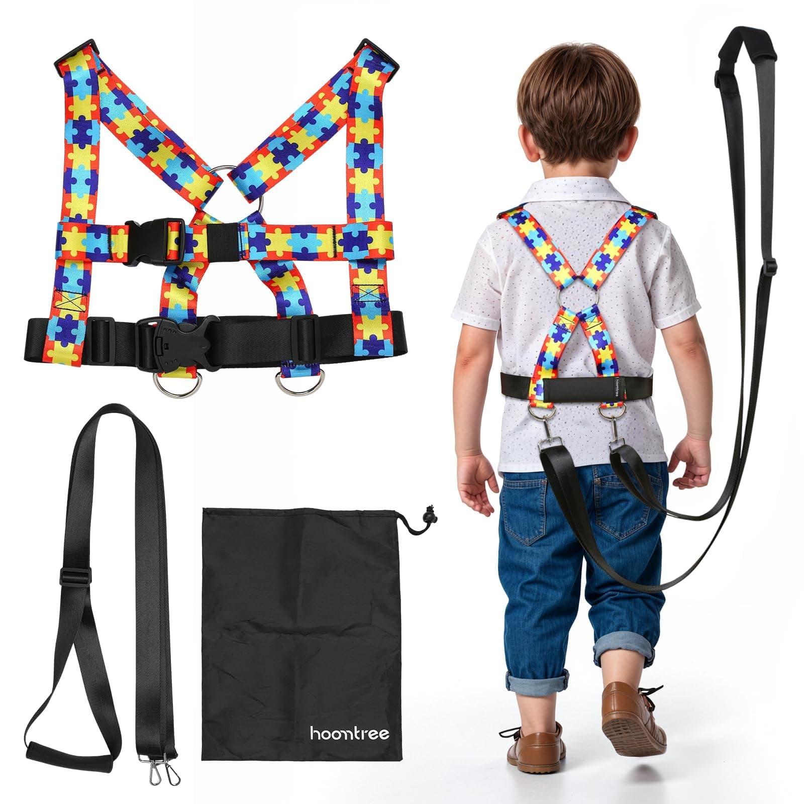 Safety Harness Leash for Special Needs Child Aged 6-12 Years Fully Ajustable, Sturdy Walking Harness for Older Children with Grab Handle, Keeping Active ADHD/ASD Autism Kids Safe in Public