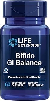 Life Extension Bifido GI Balance, probiotics, Bifidobacterium longum BB536® (2 Billion CFU), Support Healthy Gut & Digestive Health, Gluten-Free, Non-GMO, Vegetarian, 60 Capsules