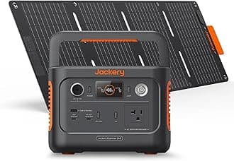 Solar Generator 240 v2 and 40W Mini Solar Panel, 256Wh LiFePO4 Battery, 300W AC & 100W USB-C Output, Ultra Fast Solar Charging for Outdoors, Camping, Travel & Emergencies