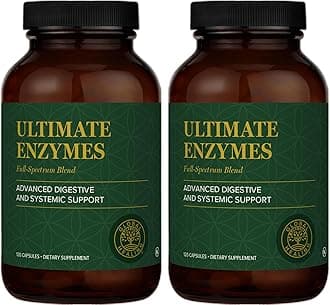 Global Healing Ultimate Enzymes - Digestive Enzyme Supplement - 120 Capsules (2-Pack)