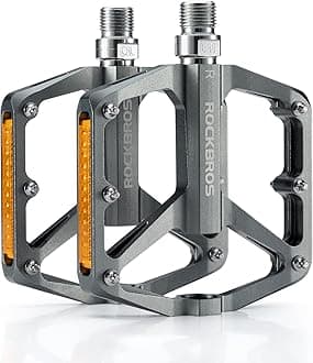 ROCKBROS Mountain Bike Pedals MTB Pedals Bicycle Flat Pedals Aluminum 9/16" Sealed Bearing Lightweight Platform for Road Mountain BMX MTB Bike