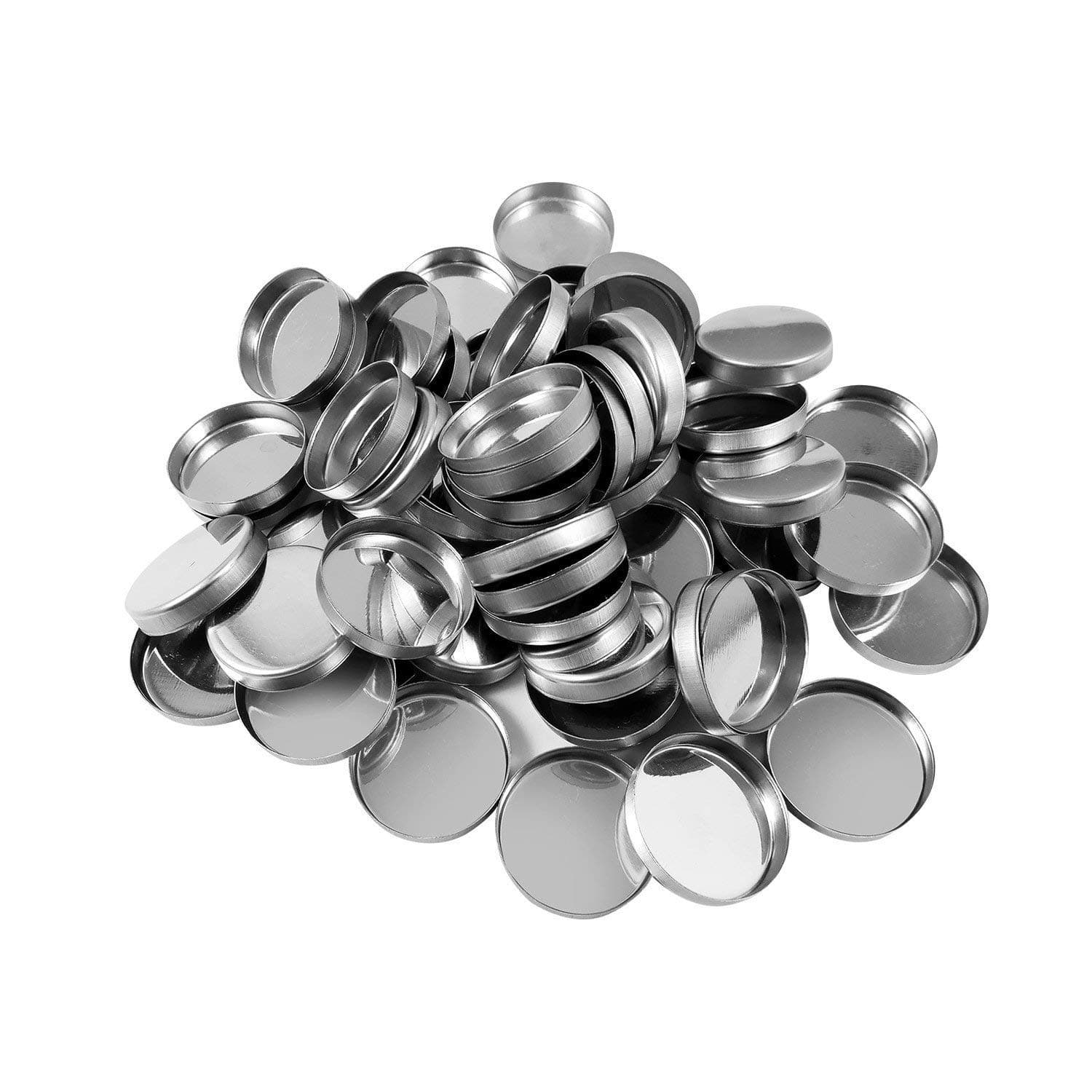 Allwon 56 Pack Empty Round Metal Pans Size 26mm Height 5 mm