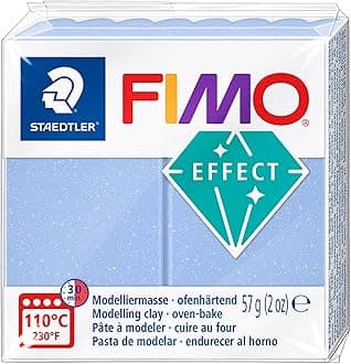 STAEDTLER FIMO Effect 8020-386 Oven Hardening Modelling Clay, 57 g - Agate Blue