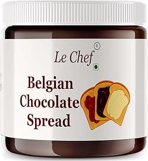 Le Chef Premium Belgian Chocolate Spread 350 gm |Made with Low Fat Cocoa Butter| Vegetarian | All Natural Ganache