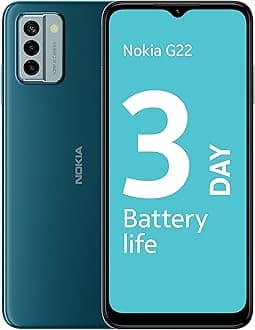 Nokia G22 6.52” HD+ Dual SIM Smartphone, Android 12, 50MP AI camera, 3-Day 5050 mAh Battery, QuickFix repairability, 2 years OS upgrades, 3 years monthly security updates, 3-year warranty - Blue