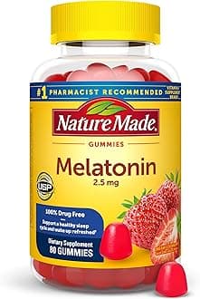 Melatonin Gummies 2.5 mg, 100% Drug Free Sleep Aid for Adults, Melatonin Supplement 80 Count, 80 Day Supply