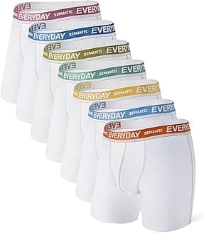 SeparatecCotton Dual Pouch Men's Underwear Comfortable Soft Breathable Everyday Boxer Briefs for men 7 Pack