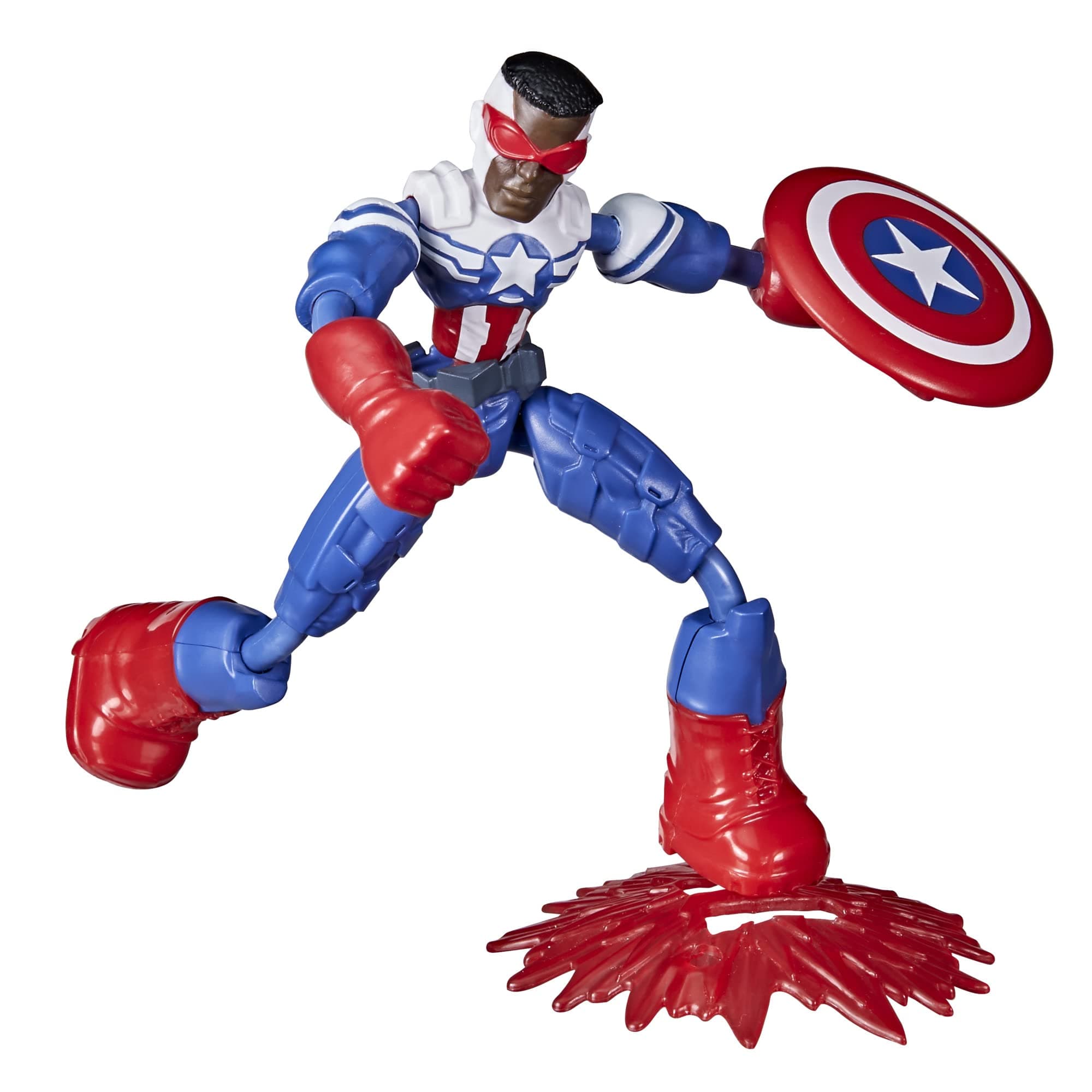 Marvel Avengers Bend and Flex Action Figure, 15-cm Flexible Captain America Super Hero Figure Toy, Ages 4 and Up