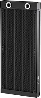 Water Cooling Computer Radiator, 12 Pipe Aluminum Heat Exchanger Liquid Cooling Radiator G1/4 Thread Heat Row Sink 240mm for CPU PC Laser Water Cool System DC12V Black