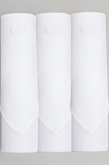 Men's Cotton White Handkerchief (Available in Combo Packs)