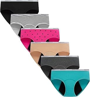 Teen Girls Period Panties Juniors First Period Starter Underwear Soft Briefs Pack of 6 Multipack