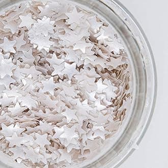 Edible Glitter Sprinkles for Cookie Decorating Edible Glitter for Drinks Fancy Silver Star Sprinkles for Cake Decorating Drink Glitters Cake Decorations Glitters for Cakes Vegan Sprinkle