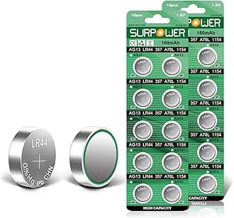 SURPOWER LR44 AG13 1.5V Button Cell Battery- 20 Pack