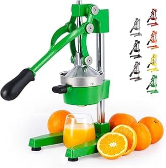 CO-Z Hand Press Juicer Machine, Manual Orange and Citrus Juicer for Pom Lime Lemon Juice, Commercial Squeezer and Crusher, Easy to Clean, Green