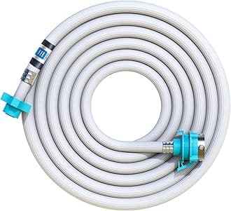 Eightiz5 Meter Flexible PVC Washing Machine Inlet Hose water pipe, Universal Water Inlet with Tap adaptor Connector for Top & Front Load Fully Automatic