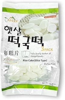 Apexy Korean Rice Cake Tteokbokkik Rice Cake, Chewy Tteok, Authentic Korean Street Food Snack, Perfect with Cheese and Ramen Noodles, No MSG, No Corn Syrup, Vegan and Gluten Free, Non-GMO 21.16 oz Pack of 2