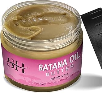 Batana Oil Pure,100% Batana Oil for Hair Growth Dr Sebi,Veganic Natural Hair Growth Oil Repair Damaged Hair,Effective Against Hair Loss,Promote Hair Regrowth,60g,2.1Oz