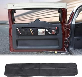 Aunginsy Car Trunk Organizer Compatible with Toyota FJ Cruiser 2007-2024 Rear Tailgate Storage Bag Organizer Back Door Panel Storage Pockets Box Multi-Compartment Oxford Cloth Expansion Accessories
