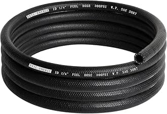 1/4 Fuel Hose Line Push Lock NBR Rubber SAE 30R7 10FT 300PSI