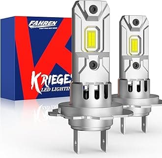 FAHREN Upgraded H7 Fog Light Bulbs, Real 1:1 Halogen Size No Adapter Required, Plug and Play with Fan, Last Long Canbus Ready, Pack of 2