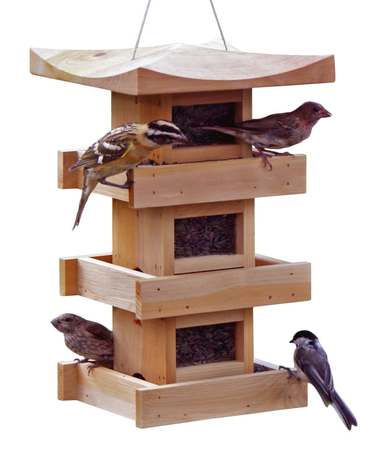 Naturalyards Pagoda Bird Feeder 3-Level, Cedar