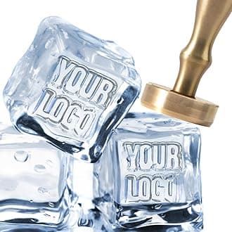 Custom Ice Cube Stamp Personalized Ice Stamps for Cocktails Whiskey Monogram Ice Cube Mold Gifts for Mixologists-2.5"
