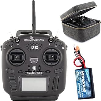 RadioMaster TX12 MKII ELRS 16CH Support OPENTX and EDGETX Remote Control Transmitter for RC Drone Mode 2 (Tx12 Mkii Elrs with Carry Case + Battery)