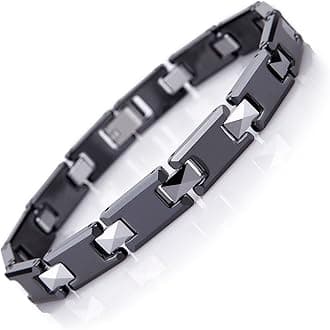Men’s Tungsten Carbide & Ceramic Bracelet Collection – 8.3–8.66" Length, 9–13 mm Links, Matte, Puzzle, Black & Gold Contrast, Scratch‑Resistant, Secure Snap‑Lock, Gift Box