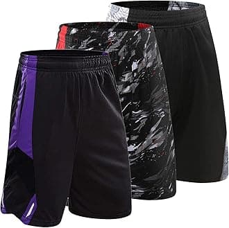 3PCS / Set Men's Running Shorts Quick Dry Running Shorts Basketball Pants Sports Pants (3pcs Short/Set18,3XL)