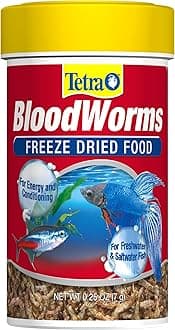 Tetra BloodWorms 0.25 Oz, Freeze-Dried Food for Freshwater and Saltwater Fish