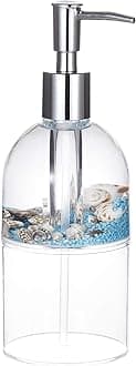Locco Decor Acrylic Liquid 3D Floating Motion Bathroom Kitchen Vanity Accessory Soap Lotion Dispenser Oceam Sea Shell Conch