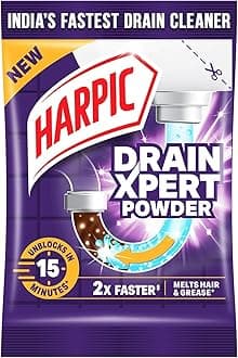 Drain Xpert Drain Cleaning Powder (50g) | Removes Blockages in Pipes, Sinks & Septic Tanks| Works within 30 minutes | Melts Grease & Dissolves Hair