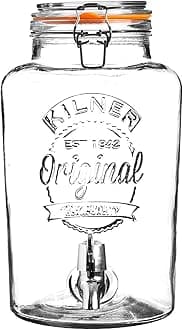 Kilner Lid Top Round Drinks Dispenser, 8 Litre