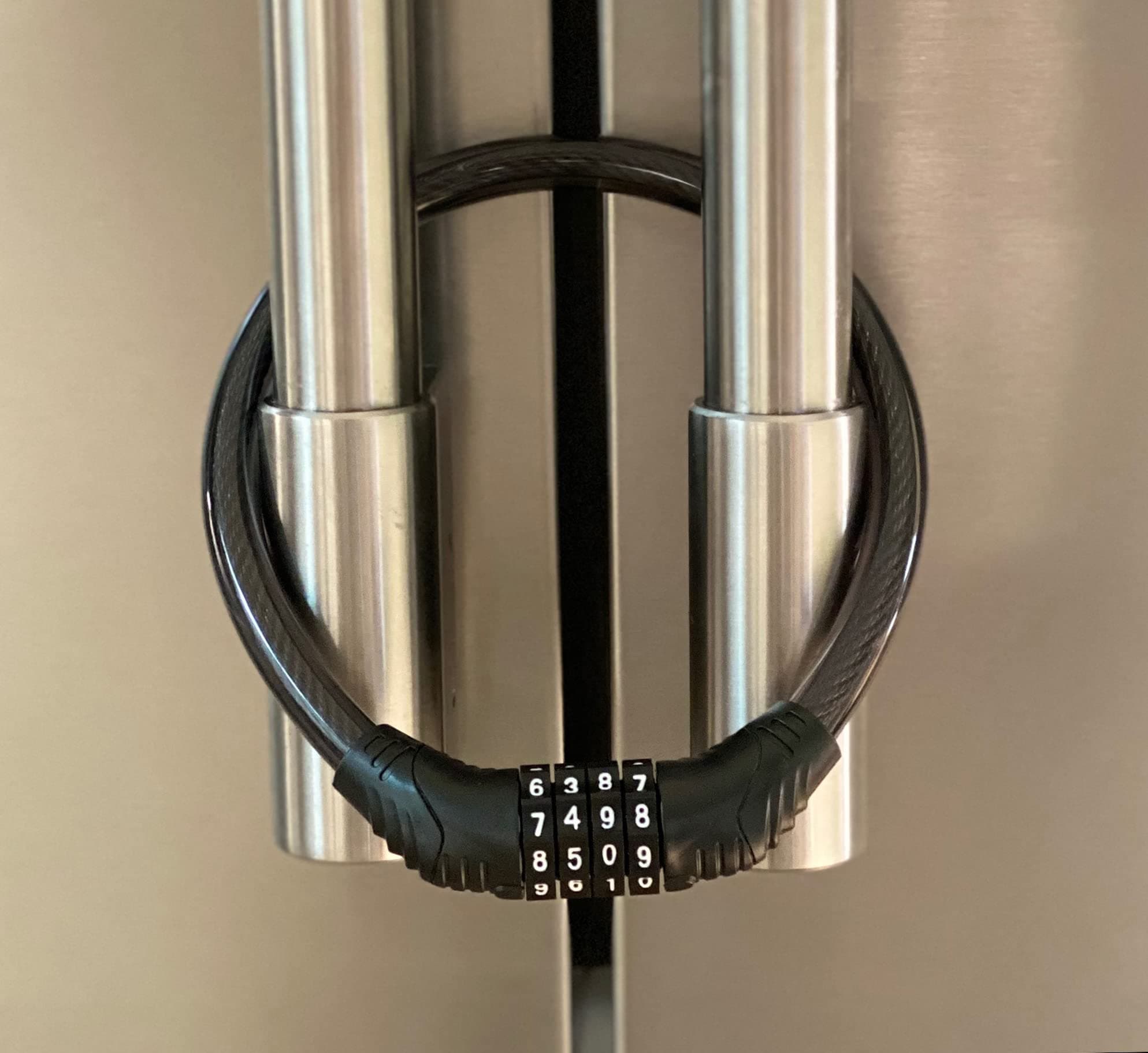 Urban August Multi-functional Cable Combination Lock, for French-door Refrigerators and Cabinets