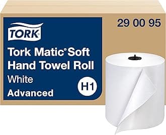 Matic Soft Hand Towel Roll White H1, Advanced, High Absorbency, 6 Rolls x 900 ft, 290095