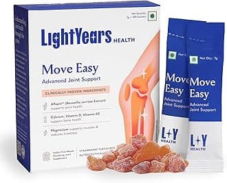 - LightYears Move Easy | Advanced Joint Support Supplement | Clinically Proven Ingredients | Boswellia Serrata, Magnesium, Calcium, Vitamin D, Vitamin K2-7 | Mouth-Melting Powder | 15 Sachets