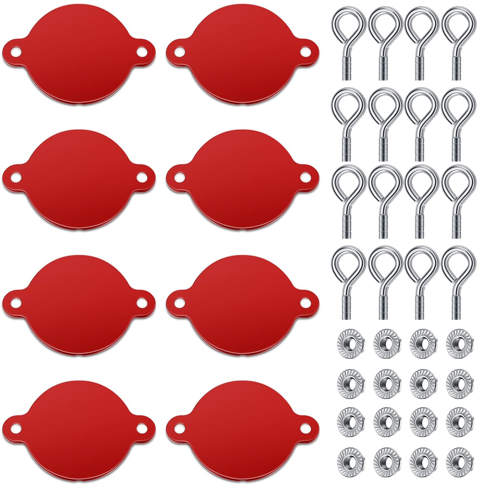 Xuhal Fire Department Connection Caps Red Fire Sprinkler Covers with Screws Aluminum FDC Connection Fire Sprinkler Stop Valve Fire Hose Fitting Fire Sprinkler Head for Fire Hydrant Accessory (8 Pcs)