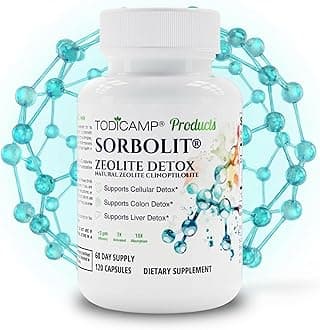 Zeolite Detox for Adults Sorbolit - Zeolite Capsules Binder Detox Cleanse - Zeolite Clinoptilolite for Deep Full Body Detox, Gut Cleanse, Cellular and Liver Detox