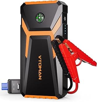 VTOMAN V6 Pro Jump Starter, 2000A Car Battery Jumper Starter Portable for 7L Gas/5L Diesel Engines, Jump Box,12V Auto Jump Start Battery Pack, Lithium Booster Pack, Portable Charger and Jumper Cables
