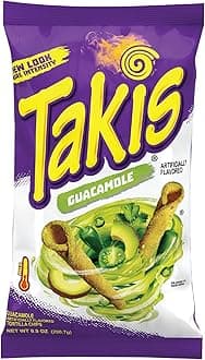 Takis Guacamole Rolled Tortilla Chips, Guacamole Artificially Flavored, 9.9 Ounce Bag