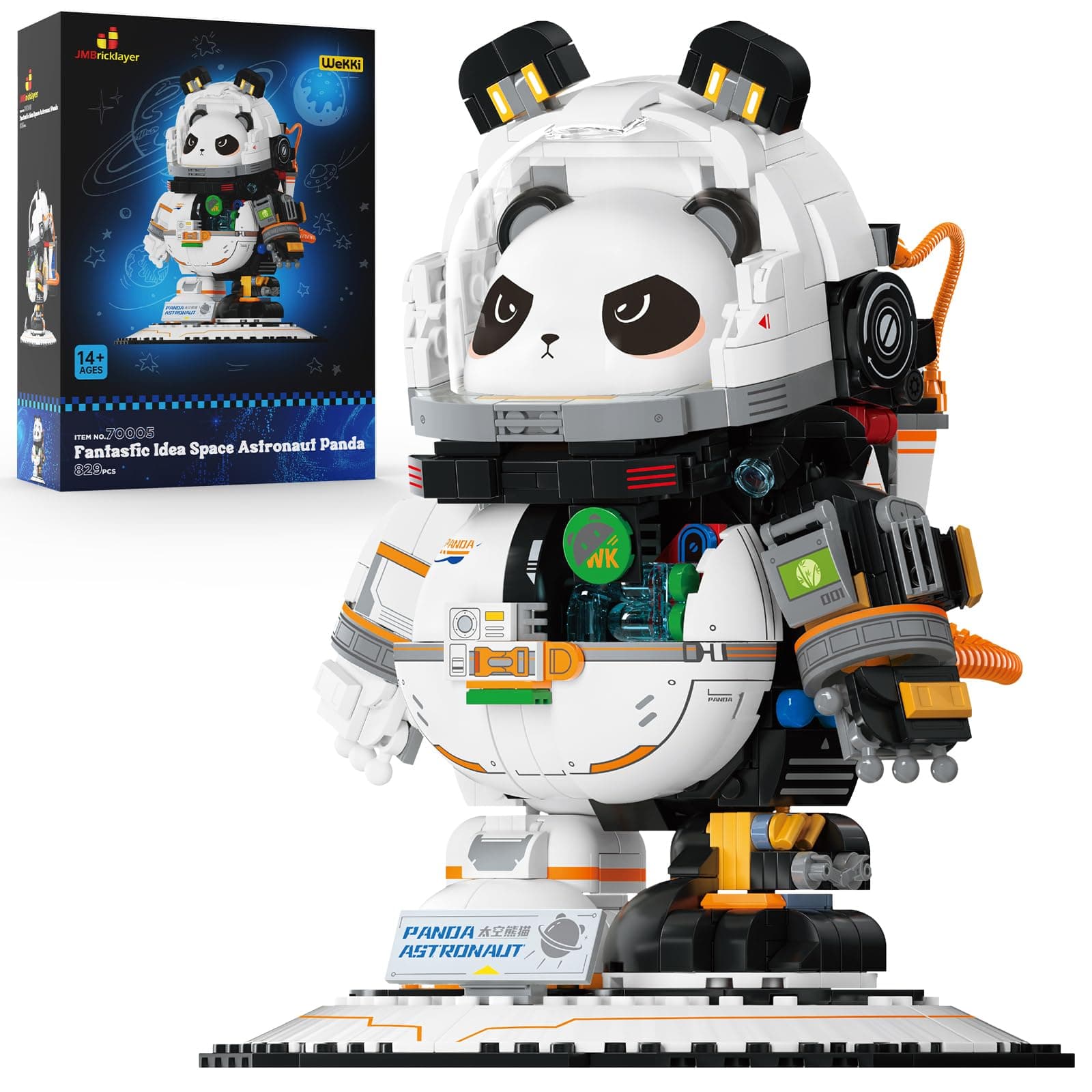 - JMBricklayer Space Panda Astronaut Building Sets 70005, Cool & Cute Animals Panda Bear Display Model, Space Toys Sets for Adults Boys Girls Aged 14+, Ideal Gifts Idea(829 Pieces)