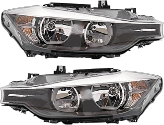 CHUNILLE 63117338710 63117338709 Pair Headlight Compatible With BMW 2012-2015 F30 320i 328i 328d 335i Base Sedan NON-xDrive/M sport Models Halogen Left and Right Without AFS (Left and Right)