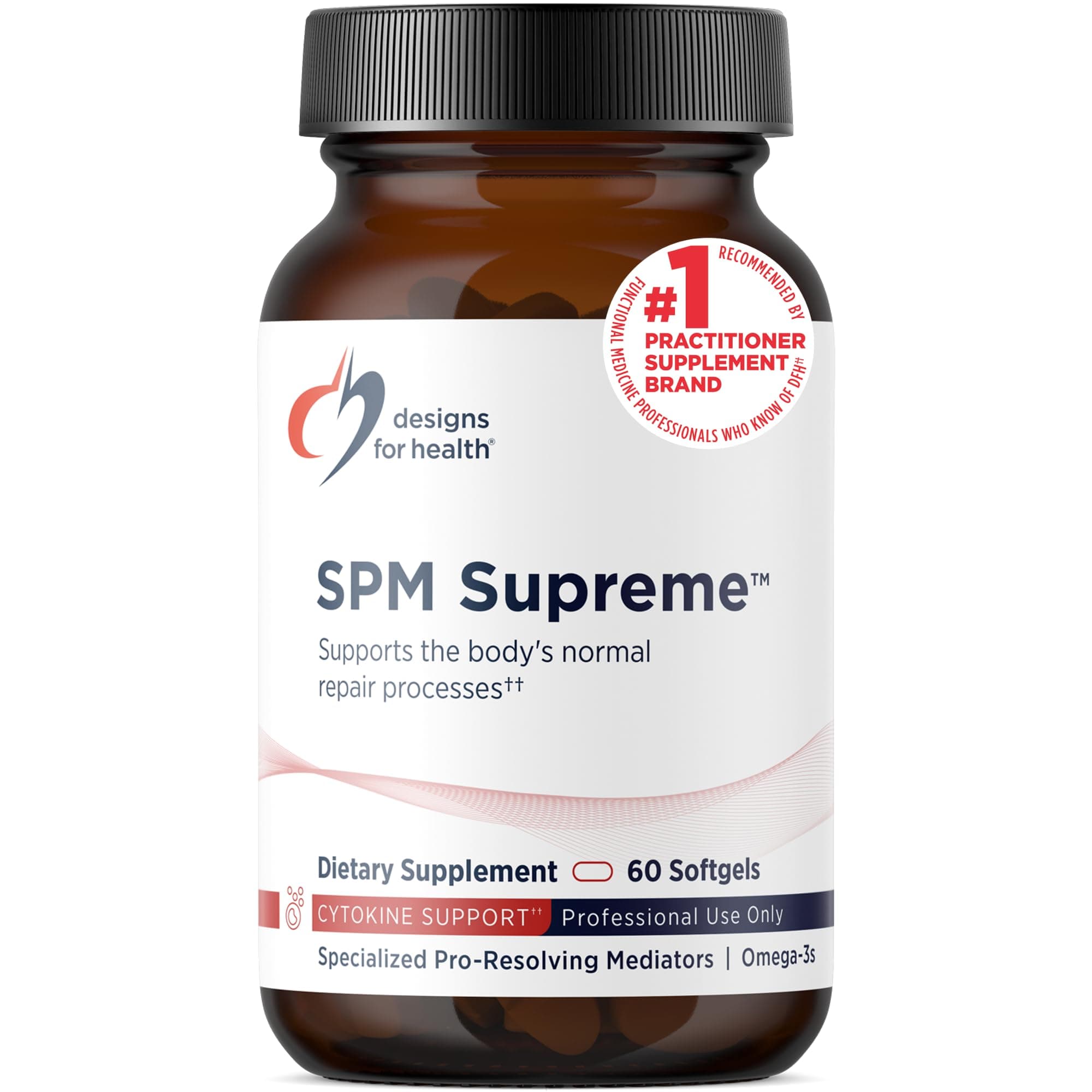 Designs for Health SPM Supreme - 3 Specialized Pro-Resolving Mediators from Fish Oil - Omega 3 Fatty Acids Supplement, SPM Fish Oil for improved Immune Health (60 Softgels)